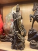 Tượng Quan Âm Bồ Tát Ngồi Cầm Bông Lúa_Chất liệu Đồng Nâu Dạ Cổ_Cao 20cm