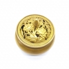 Lư Tròn Trơn Mini Màu Vàng_Chất liệu Đồng_9x8cm