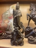 Tượng Quan Âm Bồ Tát Ngồi Cầm Bông Lúa_Chất liệu Đồng Nâu Dạ Cổ_Cao 20cm
