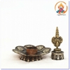 Lư Tròn Nepal Quan Âm Thập Nhất Diện Bồ Tát_Chất liệu Đồng_14x12cm