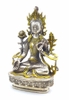 Tượng Tara Bạch Độ Mẫu Bồ Tát_Chất liệu Đồng Mạ Bạc_20cm