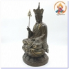 Tượng Địa Tạng Bồ Tát Ngồi_Chất Liệu Đồng Nâu Dạ Cổ_Cao 40cm