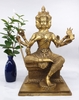 Tượng Phạm Thiên, Đại Tự Tại Thiên Tứ Diên Phật_Chất liệu Đồng Dát Vàng_Cao 36cm