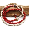 Chuỗi Đá San Hô Đỏ Trắng_8 Ly_108 Hạt