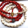 Chuỗi Đá San Hô Đỏ Trắng_8 Ly_108 Hạt