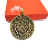 Mặt Đeo Cửu Cung Văn Thù Mặt Sau Trơn_Chất liệu Đồng_44mm