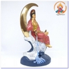Tượng Quan Âm Bồ Tát Ngồi Mặt Trăng_Chất liệu Đồng Vẽ Thủ Công_Cao 37cm