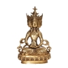 Tượng Phật Đại Nhật Như Lai_Chất liệu Đồng Trơn_20cm