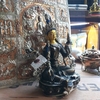 Tượng Cát Tường Thiên Nữ Tướng Tài Bảo Mật Tông Laskmi_Chất liệu Đồng Nepal_Cao 23cm
