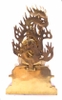 Tượng Bất Động Minh Vương Ngồi_Chất liệu Đồng Mạ Bạc_Vàng_Cao 22cm
