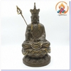 Tượng Địa Tạng Bồ Tát Ngồi_Chất Liệu Đồng Nâu Dạ Cổ_Cao 40cm