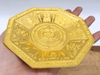 Đĩa Cúng Khói Lục Giác Vàng_12x12cm