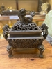 Lư Xông Khói Hình Chữ Nhật, Quai Rồng Đỉnh Chày_16x16cm