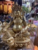 Tượng Hoàng Thần Tài Dzambala_Chất liệu Đồng Vẽ Tây Tạng_Cao 30x27cm