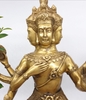 Tượng Phạm Thiên, Đại Tự Tại Thiên Tứ Diên Phật_Chất liệu Đồng Dát Vàng_Cao 36cm