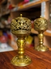 Đèn Pha Lê Hoa Sen 7 Màu Chân Đồng_25x9cm