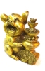 Heo Ôm Tiền Vàng_13cm_Tượng Phong Thủy