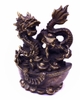 Rồng Đứng Thỏi Vàng_21cm_Tượng Phong Thủy