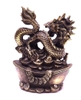 Rồng Đứng Thỏi Vàng_21cm_Tượng Phong Thủy