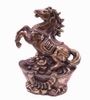 Ngựa Đứng Thỏi Vàng_21cm_Tượng Phong Thủy