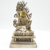 Tượng Bất Động Minh Vương Ngồi_Chất liệu Đồng Mạ Bạc_Vàng_Cao 22cm
