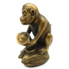Khỉ Đứng Bắp Cầm Thỏi Vàng_13cm_Tượng Phong Thủy