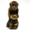 Khỉ Đứng Bắp Cầm Thỏi Vàng_13cm_Tượng Phong Thủy