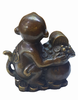 Khỉ Ôm Túi Vàng_10cm_Tượng Phong Thủy