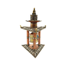 Kinh Luân Để Bàn Nepal Tháp Tam Giác Cắm Nhang_19x13cm