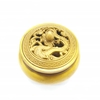 Lư Tròn Trơn Mini Màu Vàng_Chất liệu Đồng_9x8cm