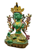 Tượng Tara Lục Độ Mẫu Bồ Tát_Chất liệu Đồng Vẽ_Cao 45cm