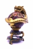 Lư Xông Khói Pháp Lam Rồng Quấn Lò Luyện Đan_ 22x18cm