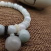 Chuỗi Đá Ngọc Phỉ Thúy Nhạt Phối Dẹp+Trái Châu Đeo Tay_8ly