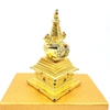 Tháp Xá Lợi_Chất liệu Hợp Kim Đồng Xi Vàng Trong_17x9,5cm