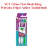 Bàn Chải Đánh Răng Watsons Triple Action Toothbrush (Soft) 3s