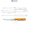 Dao gọt trái cây KIWI 512 Made in Thailand cán nhựa, mũi dao tròn, siêu bén