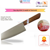 Dao làm bếp bản lớn KIWI 21 Made in Thailand cán gỗ, mũi nhọn