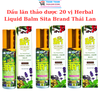 Dầu lăn thảo dược 20 vị Herbal Liquid Balm Sita Brand Thái Lan