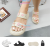 Dép quai ngang nữ Cross Classic Sandal Crush, đế cao 7cm, 2 quai gắn Jib Ngẫu Nhiên