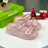 Dép quai ngang nữ Cross Classic Sandal Crush, đế cao 7cm, 2 quai gắn Jib Ngẫu Nhiên