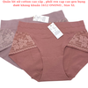Quần lót nữ cotton cao cấp , phối ren cạp cao gen bụng dưới kháng khuẩn 1612 ONONO , Size XL