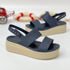Sandal Cross Brooklyn đi mưa, đế cao 5 cm thoải mái, chống mùi hôi chân, mềm êm