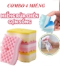 🧽 COMBO 4 MIẾNG MÚT BỌT BIỂN RỬA CHÉN GỢN SÓNG S4MBB