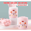 🐱 TĂM BÔNG CHÚ MÈO HỒNG DỄ THƯƠNG CHO BÉ – Mềm Mại, An Toàn, Tiện Lợi 🌸