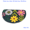 🌸 Thảm Lau Chân 3D Hình Hoa 58x38cm 🌸