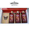 (Bohae) 복분자 Rượu dâu tằm Hàn Quốc set 3 chai kèm chén (375ml*3)