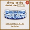 Kỷ chén rượu cong men lam cổ [GỐM SỨ BÁT TRÀNG]