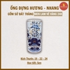 Ống hương sen men lam cổ vẽ vàng [GỐM SỨ BÁT TRÀNG]