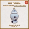 Choé thờ gạo muối men lam cổ vẽ vàng [GỐM SỨ BÁT TRÀNG]