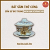 Bát nước (Bát Sâm) men rạn nổi Vẽ Vàng 24K [GỐM SỨ BÁT TRÀNG]